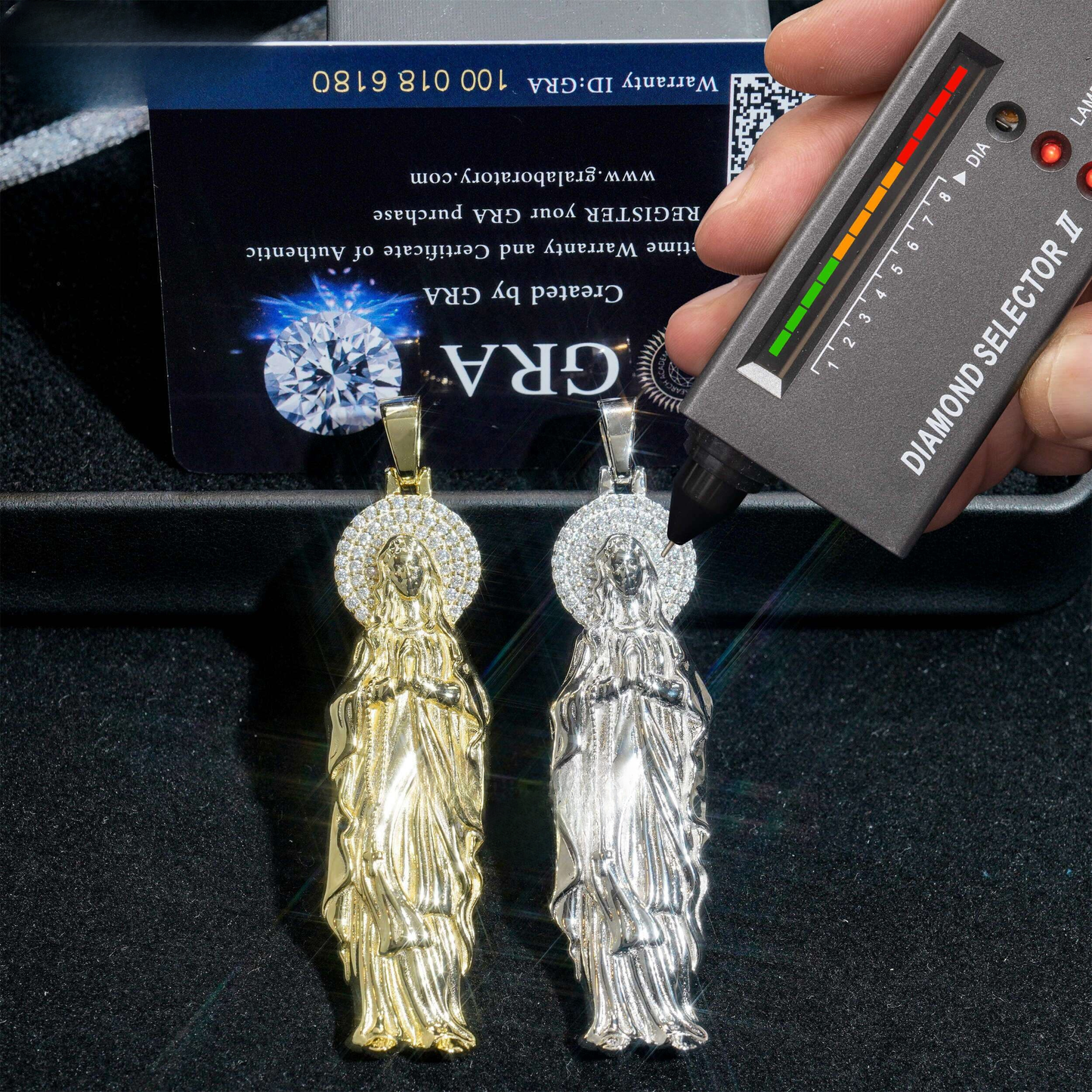 Moissanite Mary Pendant