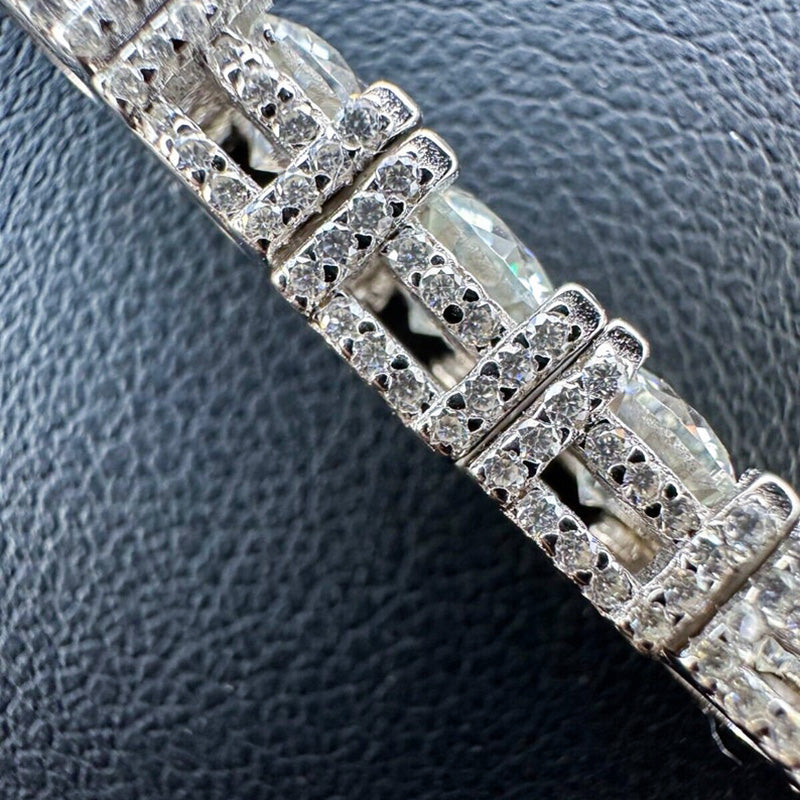 5mm Moissanite Tennis Chain/Bracelet with Iced Out Sides