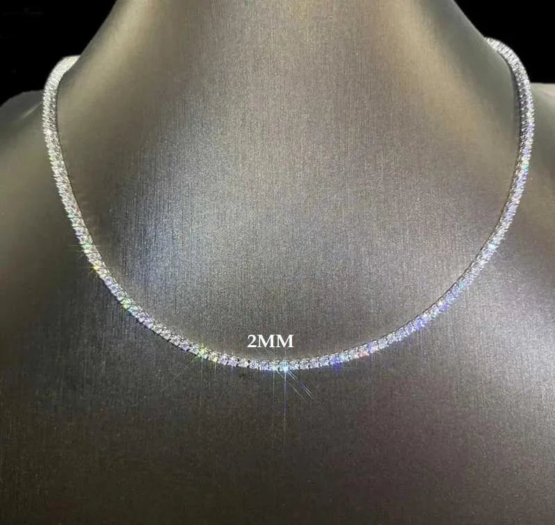 2mm Moissanite Tennis Chain