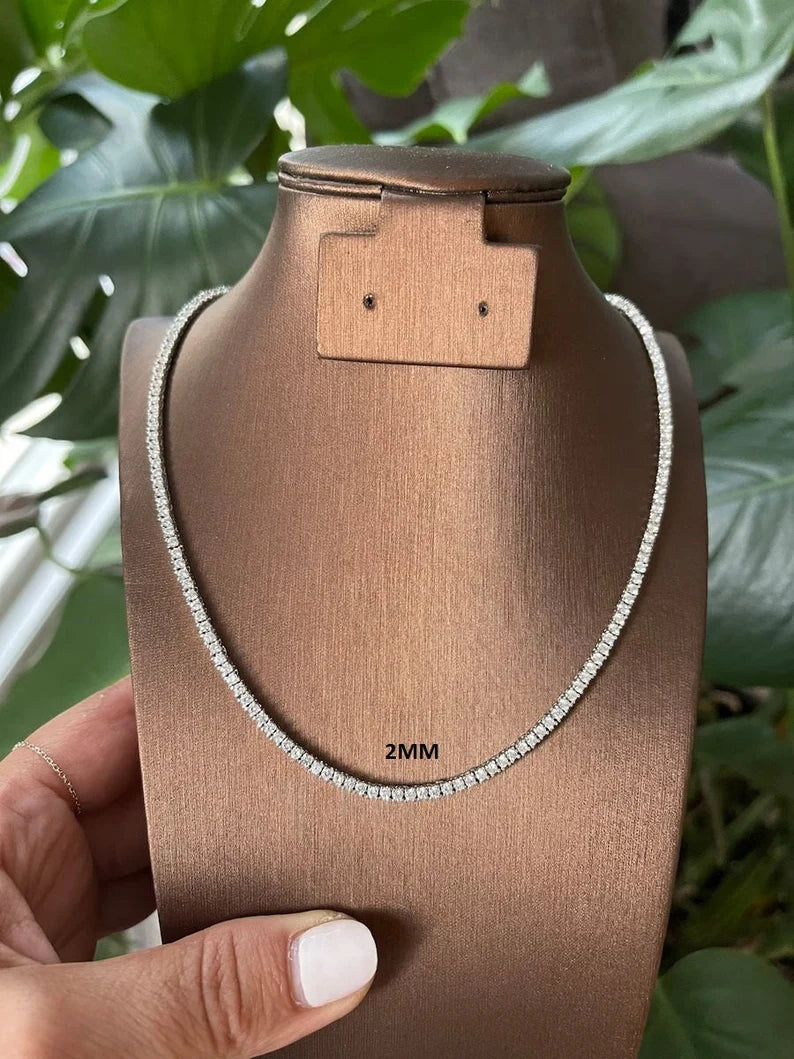 2mm Moissanite Tennis Chain
