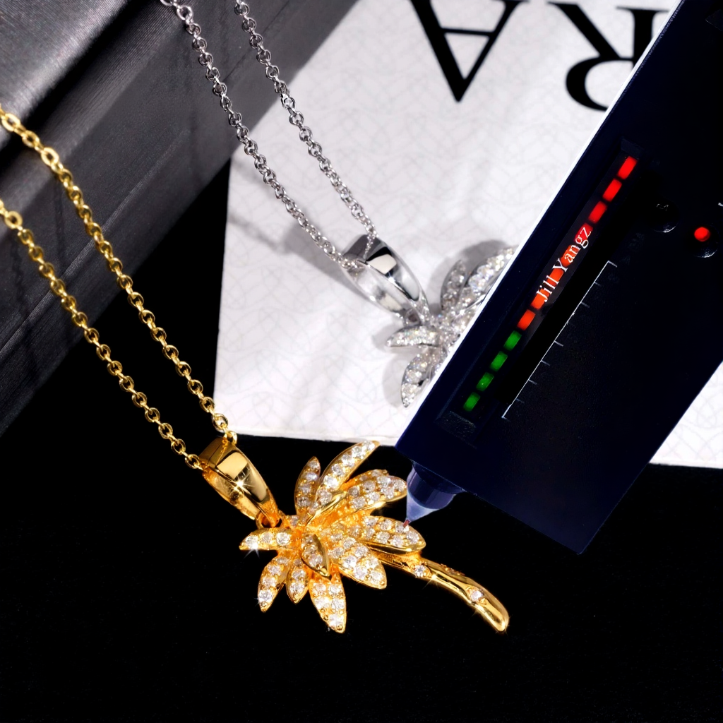 Moissanite Palm Tree Pendant