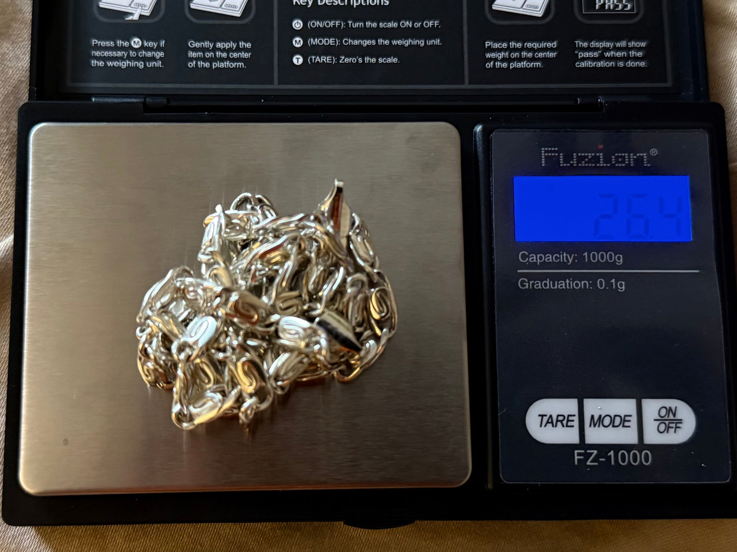 5mm Tiger Eye Chain 24 Inch