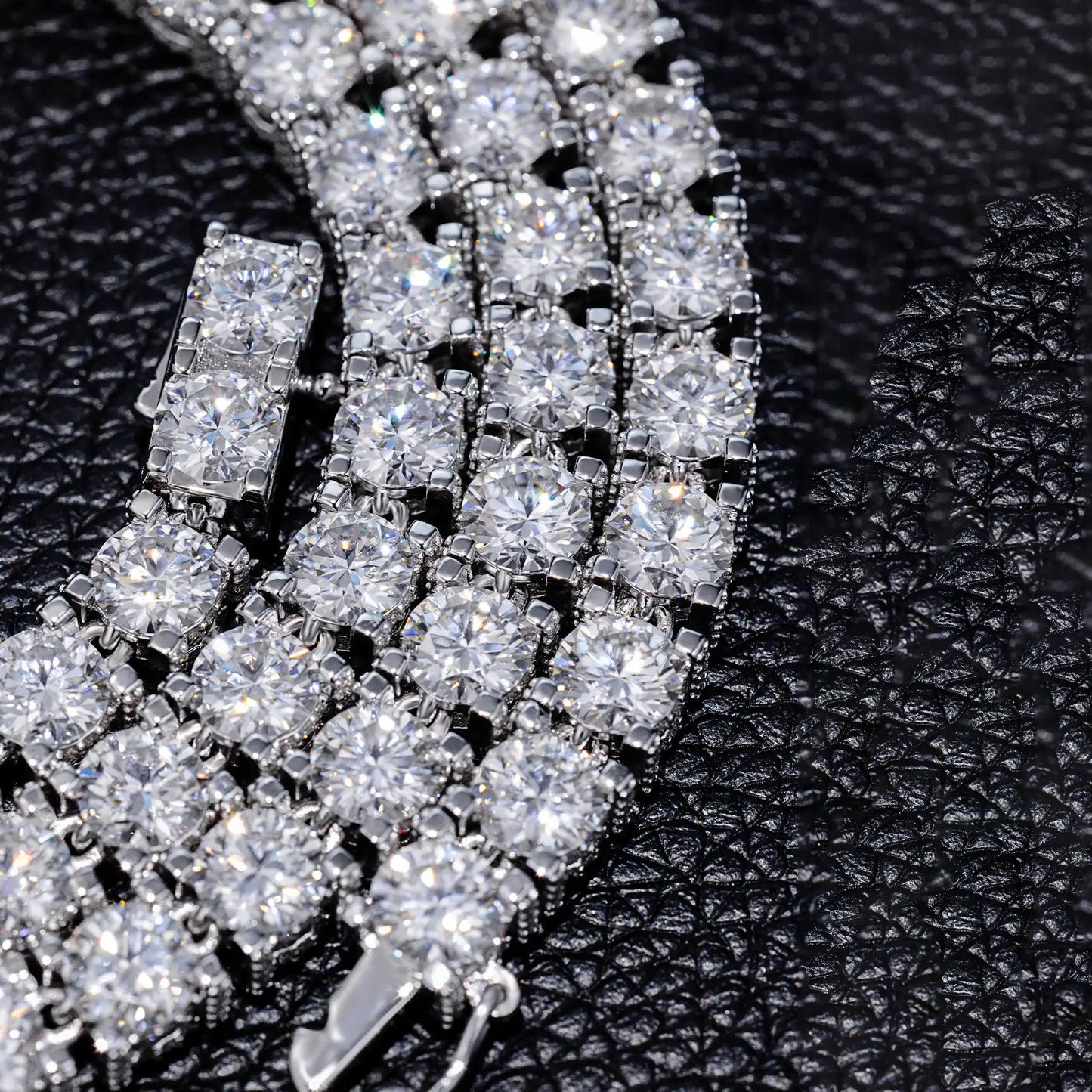 5mm Moissanite Tennis Chain/Bracelet with Iced Out Sides