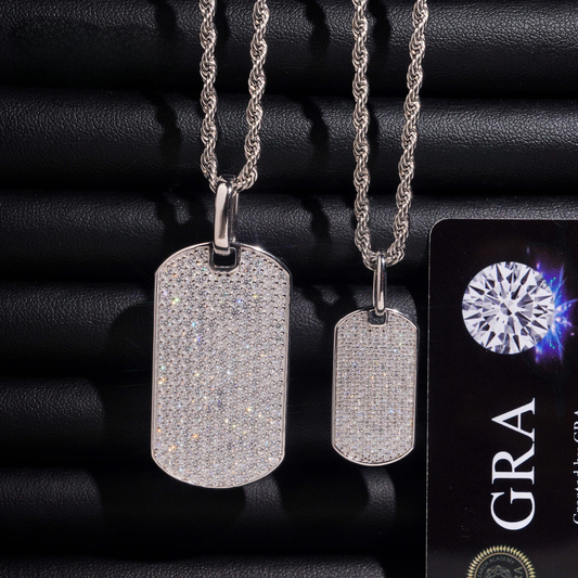 Moissanite Tag Pendant