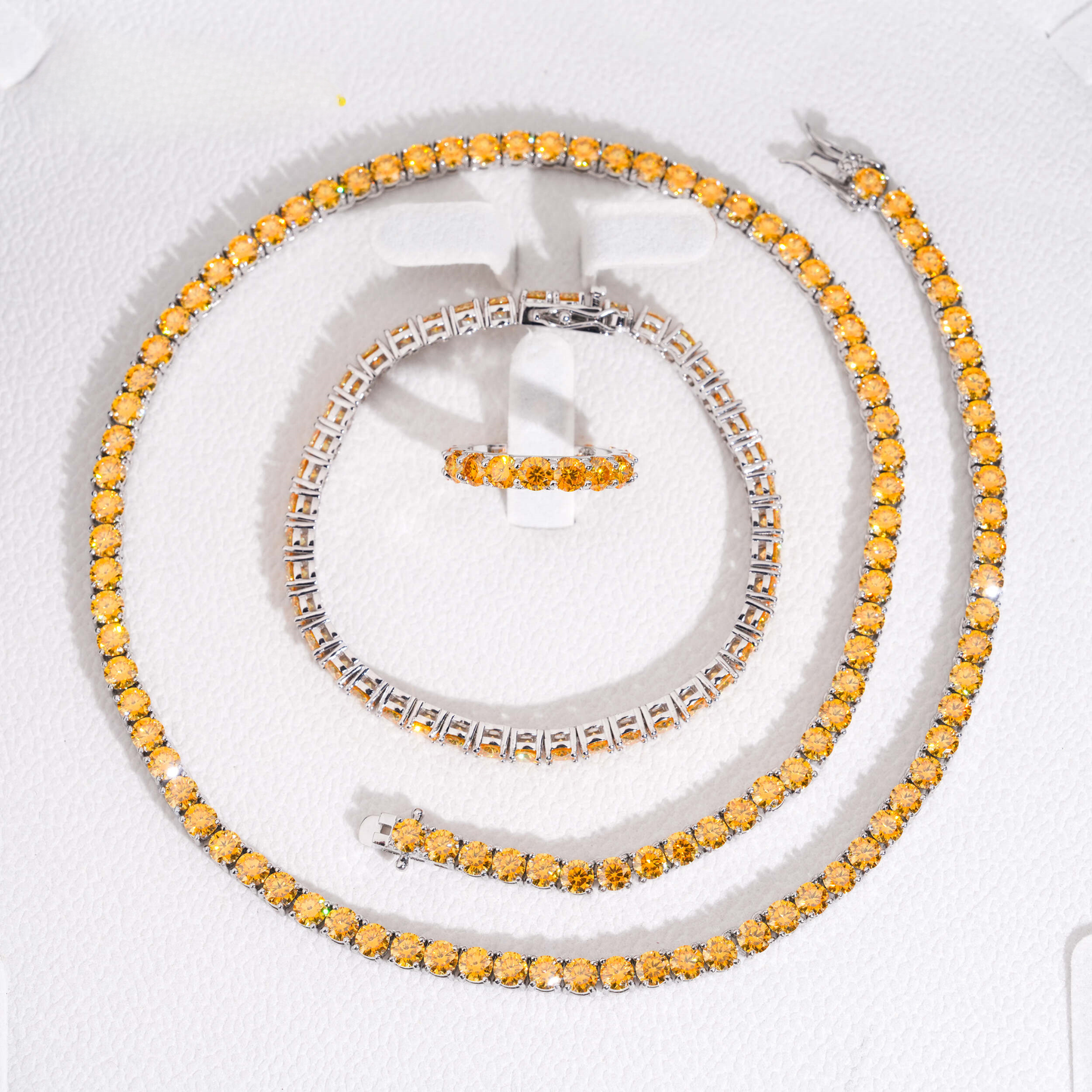 Champagne Moissanite Tennis Chain/Bracelet (3mm-4mm)